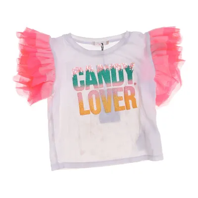 T-shirt (Vit, Rosa, Flerfärgad) från Billieblush Bomull, Polyester