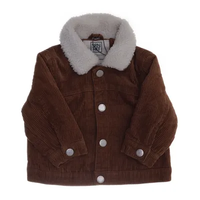 Fodrad jeansjacka (Brun) från SRNHLT Bomull, Polyester