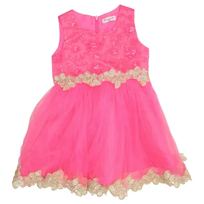 Bloemenmeisjes jurk (Roze, Goud) van Fiona & Co Polyester