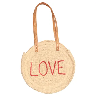 Strandtaske (Beige, Rød, Brun) fra Rice
