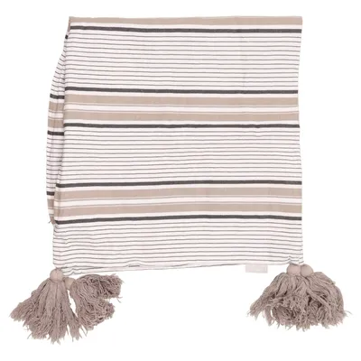Housse de coussin (Blanc, Marron) de Linum