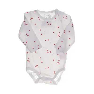 Romper (Wit, Rood) van Lindex Baby Katoen, Elastaan