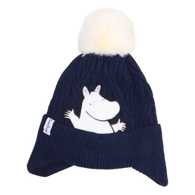 Pompon muts (Blauw, Wit) van Moomin by Nordic Buddies Acryl