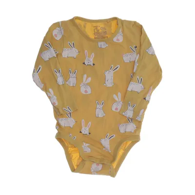 Romper (Geel, Meerkleurig) van Lindex Baby Katoen, Elastaan