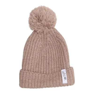 Pompon muts (Bruin) van Lodger Merinowol