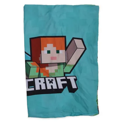 Taie d'oreiller (Bleu, Multicolore) de Minecraft Polyester