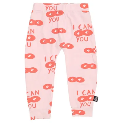 Pantalon (Rose, Rouge) de Little Man Happy Élasthane, Coton biologique