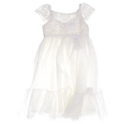 Bloemenmeisjes jurk (Wit) van H&M Polyester