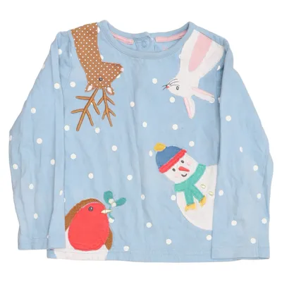 Långärmad t-shirt (Blå, Flerfärgad) från Babyboden Bomull