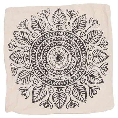 Housse de coussin (Beige, Noir) de Rusta Coton