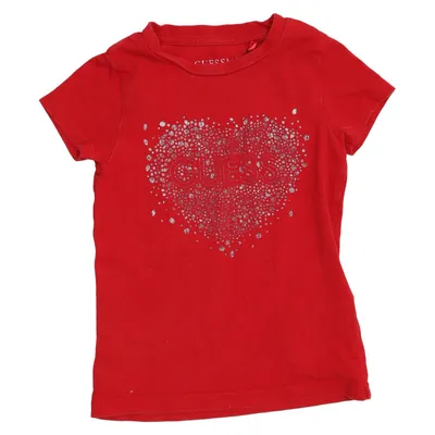 T-shirt (Rouge) de Guess Kids Coton, Élasthane