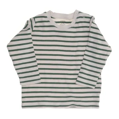 Långärmad t-shirt (Beige, Grön) från Lindex Baby Bomull, Elastan