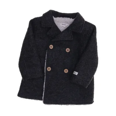 Skepparkavaj (Grå, Vit) från Newbie by KappAhl Polyester, Ull