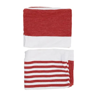 Cushion cover (White, Red) from Gripsholm Cotton, Polyester