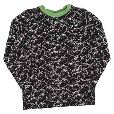 Langærmet t-shirt (Sort, Hvid, Grøn) fra Alfons Åberg Bomuld, Elastan