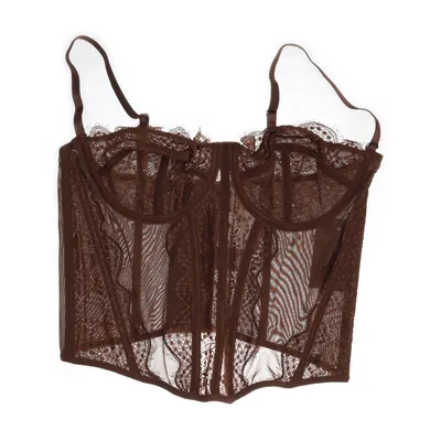 Bustier (Brown) Elastane, Polyester