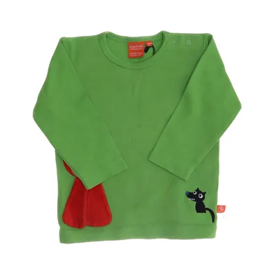 Långärmad t-shirt (Grön, Röd) från Lipfish Bomull, Polyester