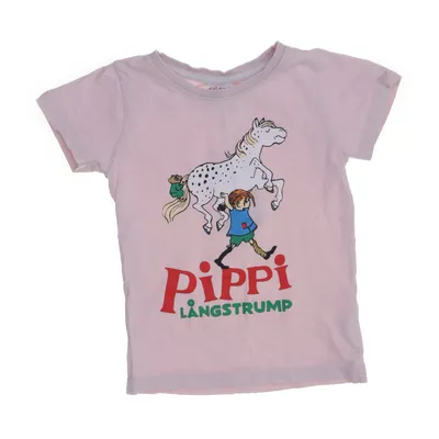 T-shirt (Rosa, Flerfärgad) från Pippi Långstrump Ekologisk bomull
