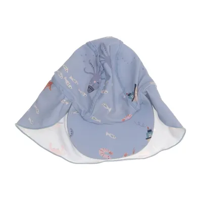 UV-keps (Blå, Flerfärgad) från Lindex Baby Elastan, Polyester