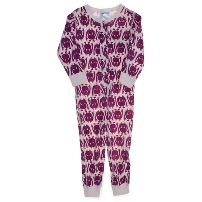 Mjukisdräkt (Lila, Vit) från Vossatassar Bomull, Polyamid, Ull