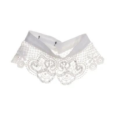 Shirt collar (White, Silver) from Handmade