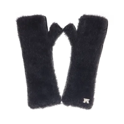 Vingerloze handschoenen (Grijs) van MaxMara Alpacawol, Zijde