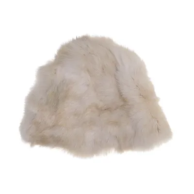 Pelshat (Beige, Hvid)