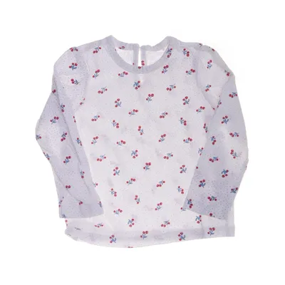Lange mouwen shirt (Wit, Rood, Blauw) van Little Me Katoen