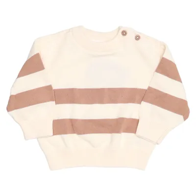 Pull-over (Blanc, Marron) de Hema Coton biologique