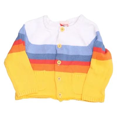 Strickjacke (Weiß, Blau, Gelb, Mehrfarbig) von Boboli Baumwolle