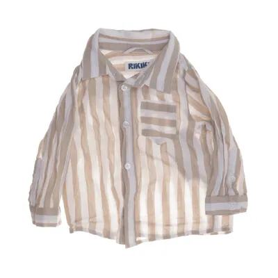 Shirt (Beige, White) from Rikiki Cotton