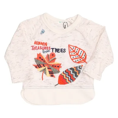 Sweatshirt (Beige, Meerkleurig) van Benetton Baby Katoen, Polyester