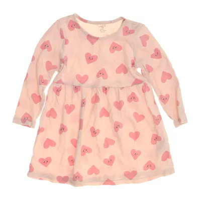 Jurk (Roze, Wit) van Lindex Baby Katoen, Elastaan