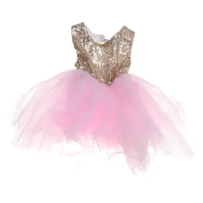 Brudnäbbsklänning (Rosa, Guldfärgad)