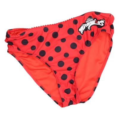 Bas de bikini (Rouge, Noir) de Miraculous Élasthane, Polyester
