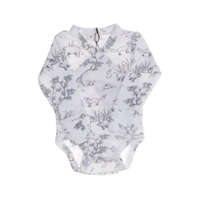 Body (White, Gray) from Newbie by KappAhl Cotton