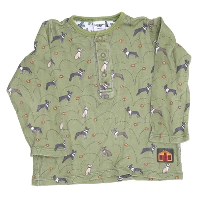 Henley shirt (Groen, Meerkleurig) van Moderska Huset Organisch katoen