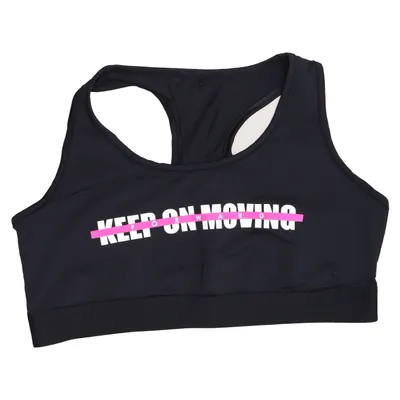 Sport-bh (Zwart, Roze) van Workout Elastaan, Polyester