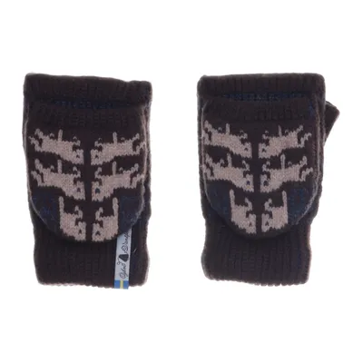 Mittens (Brown, Multicolored) from Öjbro Vantfabrik Merino wool