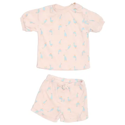 Ensemble (Beige, Bleu) de Hema Coton biologique, Polyester recyclé