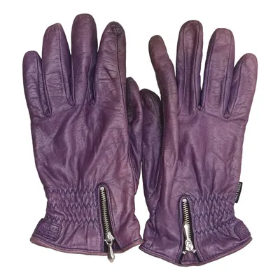 Leather gloves (Purple) from Fancy Fanny