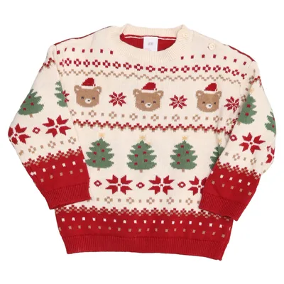 Christmas sweater (Beige, Red, Green) from H&M Cotton
