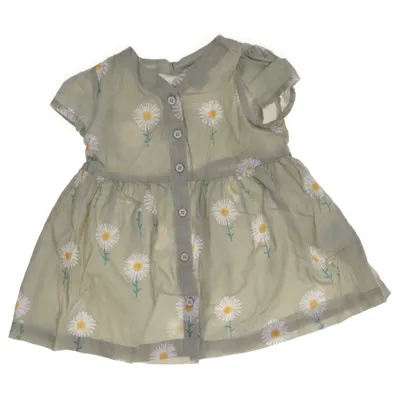 Klänning (Grön, Flerfärgad) från Lindex Baby Bomull