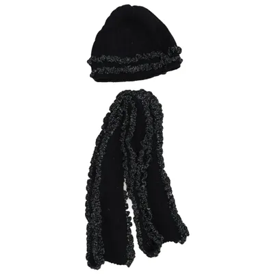 Accessory set (Black, Gray) from Tif & Tiffy Angora, Polyamide, Wool