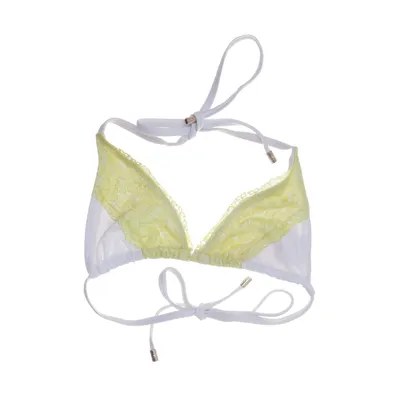 Bikiniöverdel (Gul, Vit) från To Die For Elastan, Polyamid