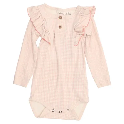 Body (Rose, Blanc) de Lil' Atelier Élasthane, Lyocell, Coton biologique