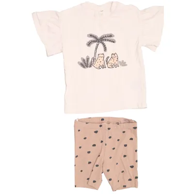 Set (White, Beige, Multicolored) from H&M Cotton, Elastane