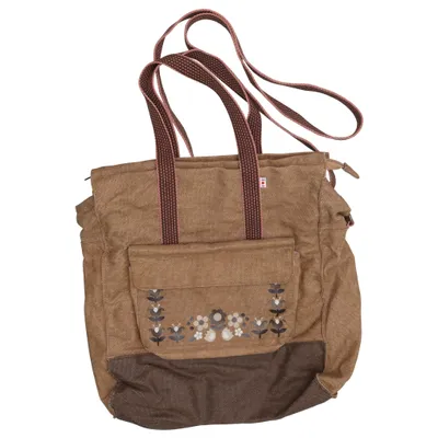 Handbag (Brown) from Blutsgeschwister Cotton, Polyester