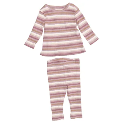 Sæt (Lilla, Beige, Hvid) fra Tiny One Elastan, Økologisk bomuld