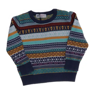 Sweater (Blue, Multicolored) from H&M Cotton